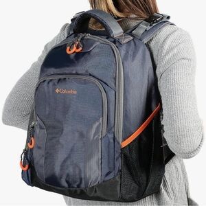 Columbia Navy and Orange diaper Backpack